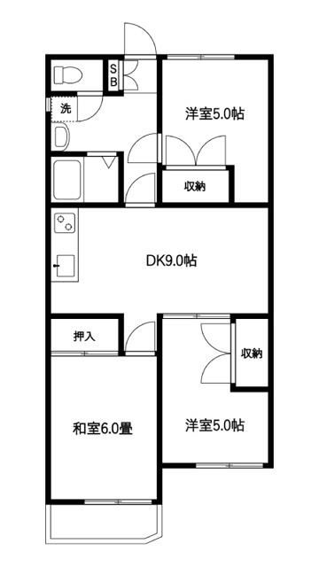 エクセルエステート吉田Ⅰの間取り|間取りです。