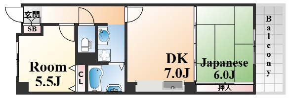 グレードタイム六甲の間取り