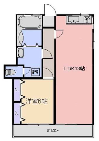 神戸市灘区箕岡通１丁目の賃貸マンションの間取り