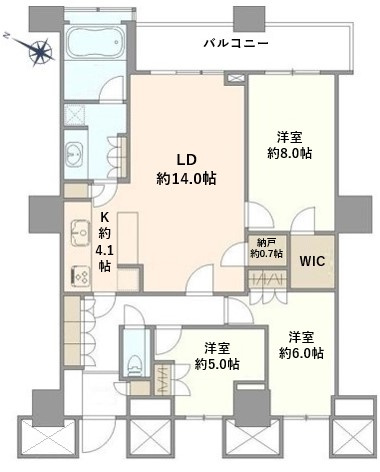 THE TOKYO TOWERS MID TOWERの間取り