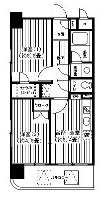 ヴィラコート横浜の間取り|間取りです。