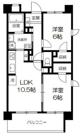南柏ポラール・コートの間取り|間取りです。