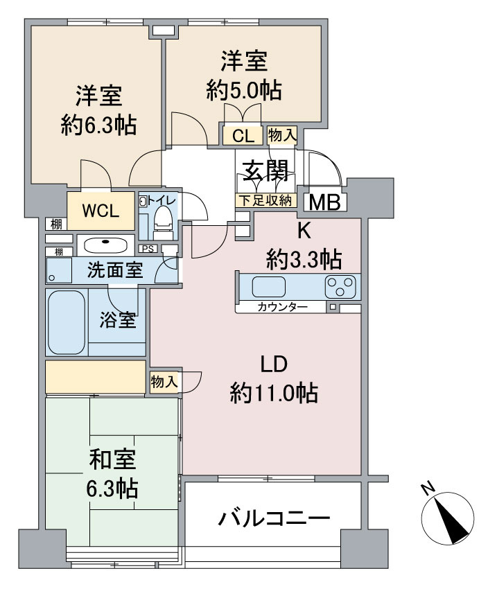 アトラス・シアンズ東戸塚の間取り