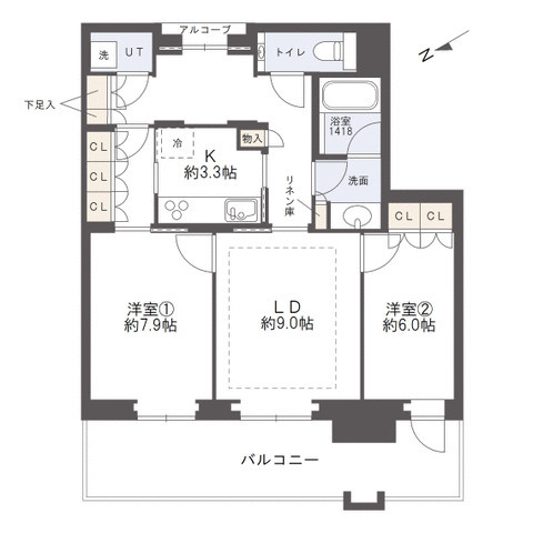 グラングリーン大阪THE NORTH RESIDENCE　扇町小学校の間取り|グラングリーン大阪THE NORTH RESIDENCE　間取り