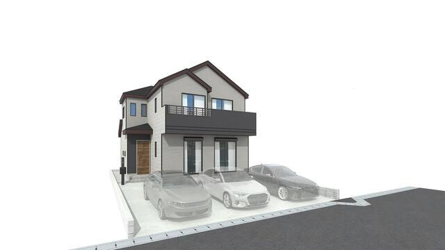 新築戸建て・仲介手数料無料）愛西市大井町宮新田３６番　A号棟の外観|物件の外観です