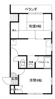 【間取り】 | ディアコート御宿 | ＊反転タイプです。