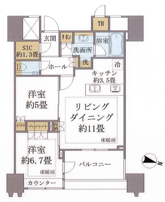 パークコート文京小石川ザタワーの間取り
