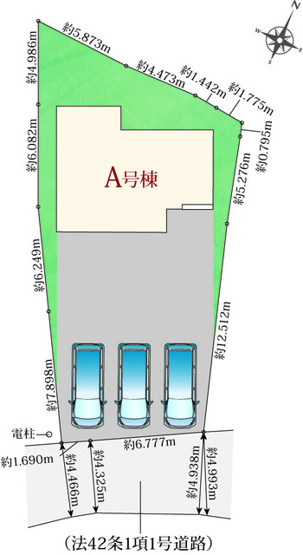 【区画図】 | 袋井市下山梨 新築一戸建て | 区画図です