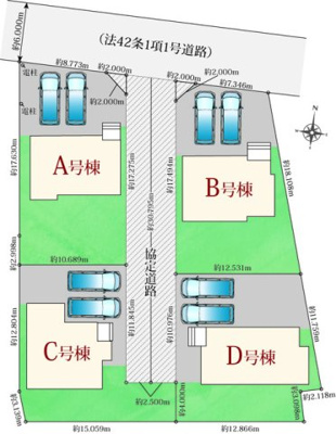【区画図】 | 袋井市豊沢 新築一戸建て B号棟 | B号棟の区画図です