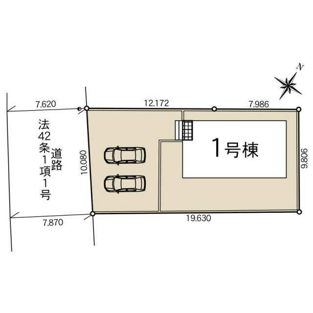 クレイドルガーデン矢板市本町第1　新築一戸建ての区画図