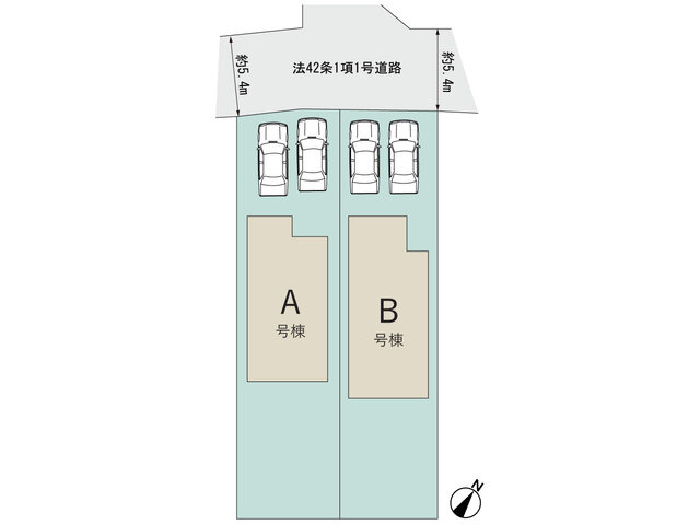 【区画図】 | 浜松市中央区鴨江3丁目 新築一戸建て B号棟 | B号棟の区画図です