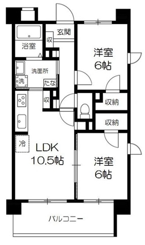 南柏ポラール・コートの間取り