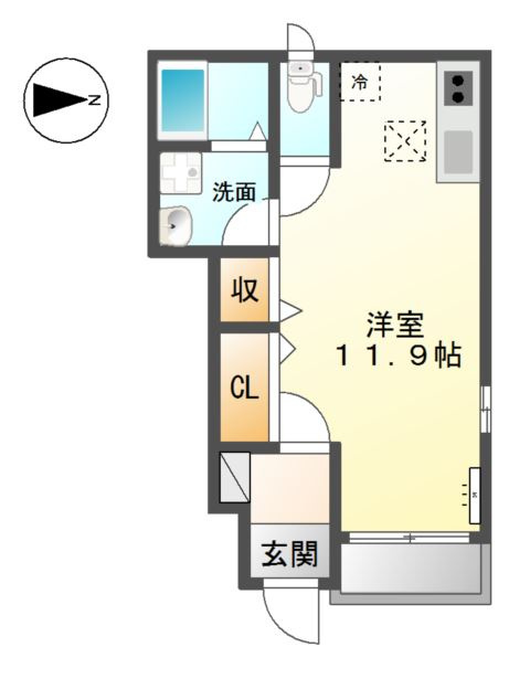 カルマ　スパーチオ城北の間取り