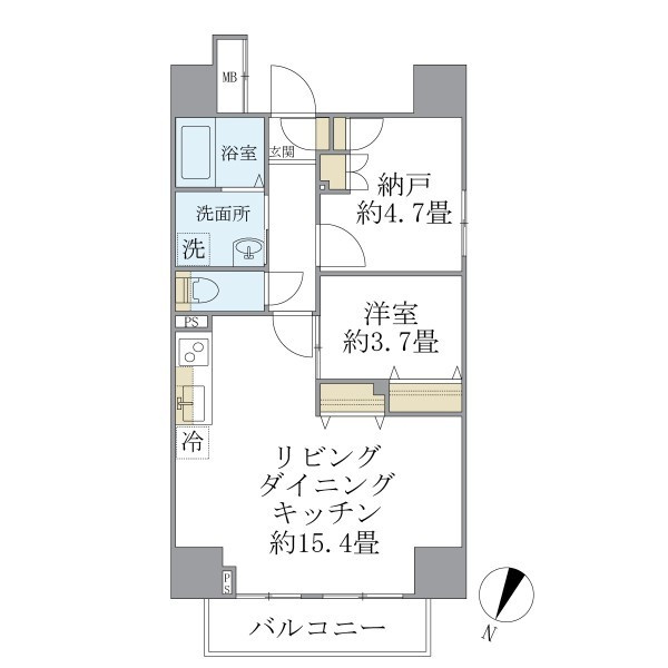 Ｄ’ｓ　ＶＡＲＩＥ阪東橋レジデンスの間取り