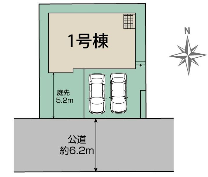 茅ヶ崎市松風台新築戸建て　1号棟の区画図|区画図「茅ヶ崎市松風台新築戸建て」