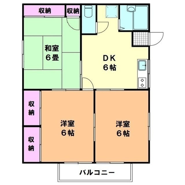 コーポ勝又の間取り