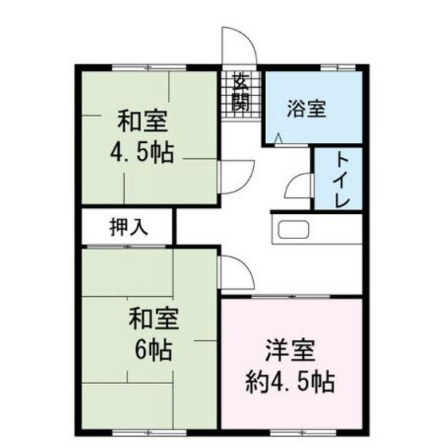 シティハイム白砂　Bの間取り