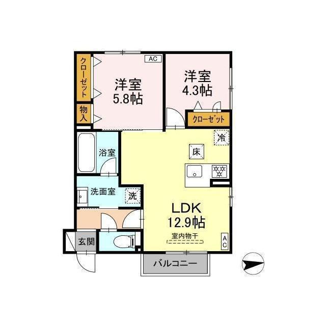 (仮称)長泉87051 分譲長屋住宅新築工事の間取り