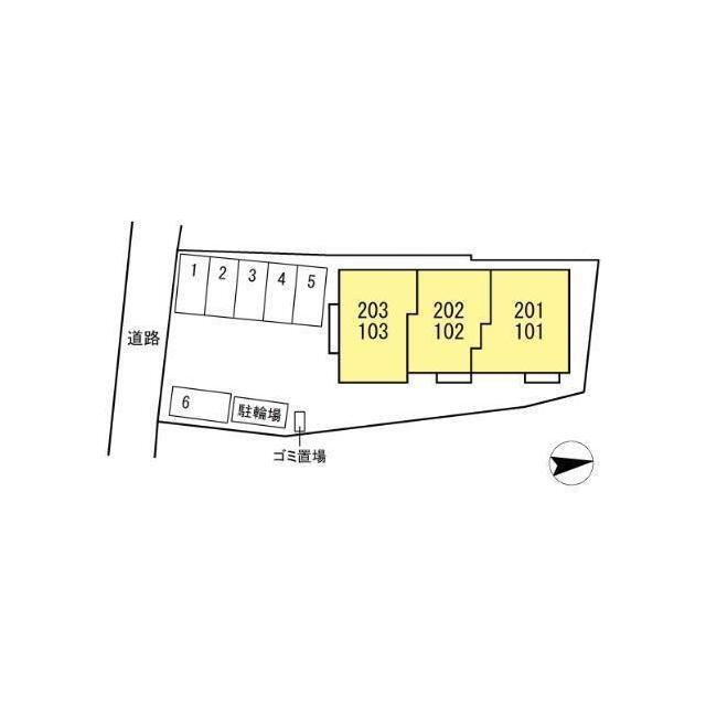(仮称)長泉87051 分譲長屋住宅新築工事の駐車場|配置図