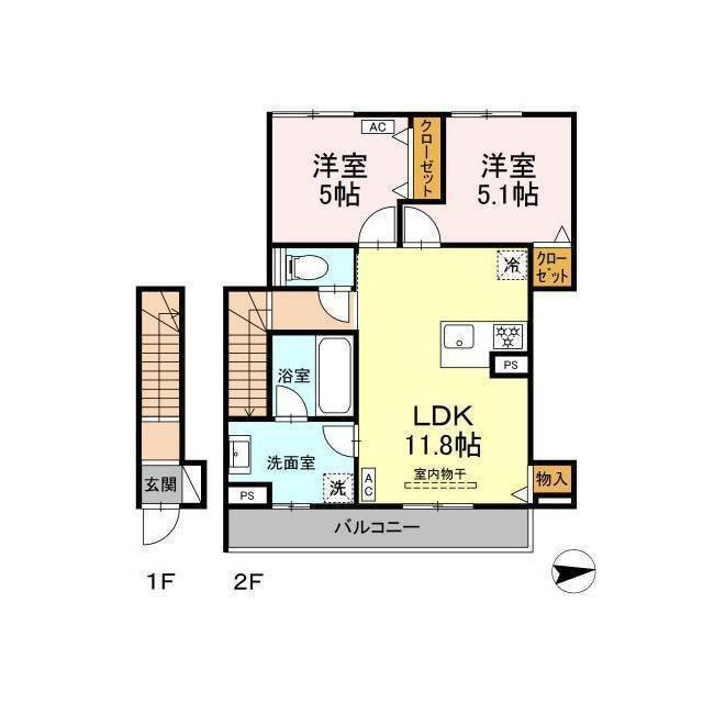 (仮称)長泉87051 分譲長屋住宅新築工事の間取り