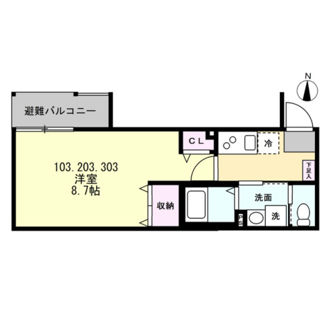 【間取り】 | ベイルーム矢向リベルテ