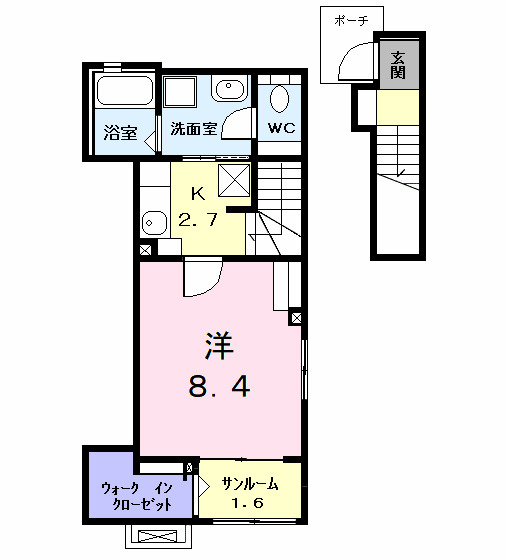 ステーブル上流の間取り