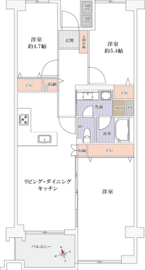 【間取り】 | 東陽町公園ハイツ1番館
