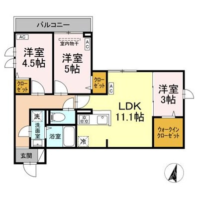セレスティア江戸川Ⅱの間取り