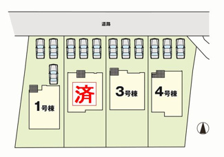 【区画図】 | ☆☆☆新築分譲　郡山市富久山町８期K　リガーレ　全４棟！！ | 全体区画図です！