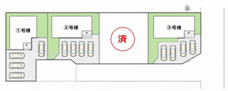【区画図】 | ☆☆新築分譲　いわき市小名浜林城第2　長期優良住宅　全３棟－③！！　 | 全体区画図です！
