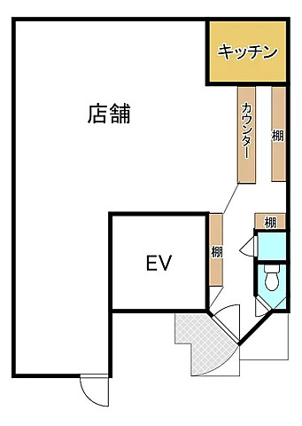 大津市今堅田２丁目の店舗一部の間取り