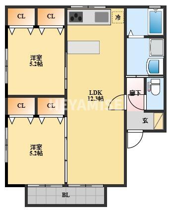 セジュールM A棟の間取り