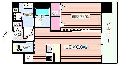 【間取り】 | プレジオ弁天町ASIAN