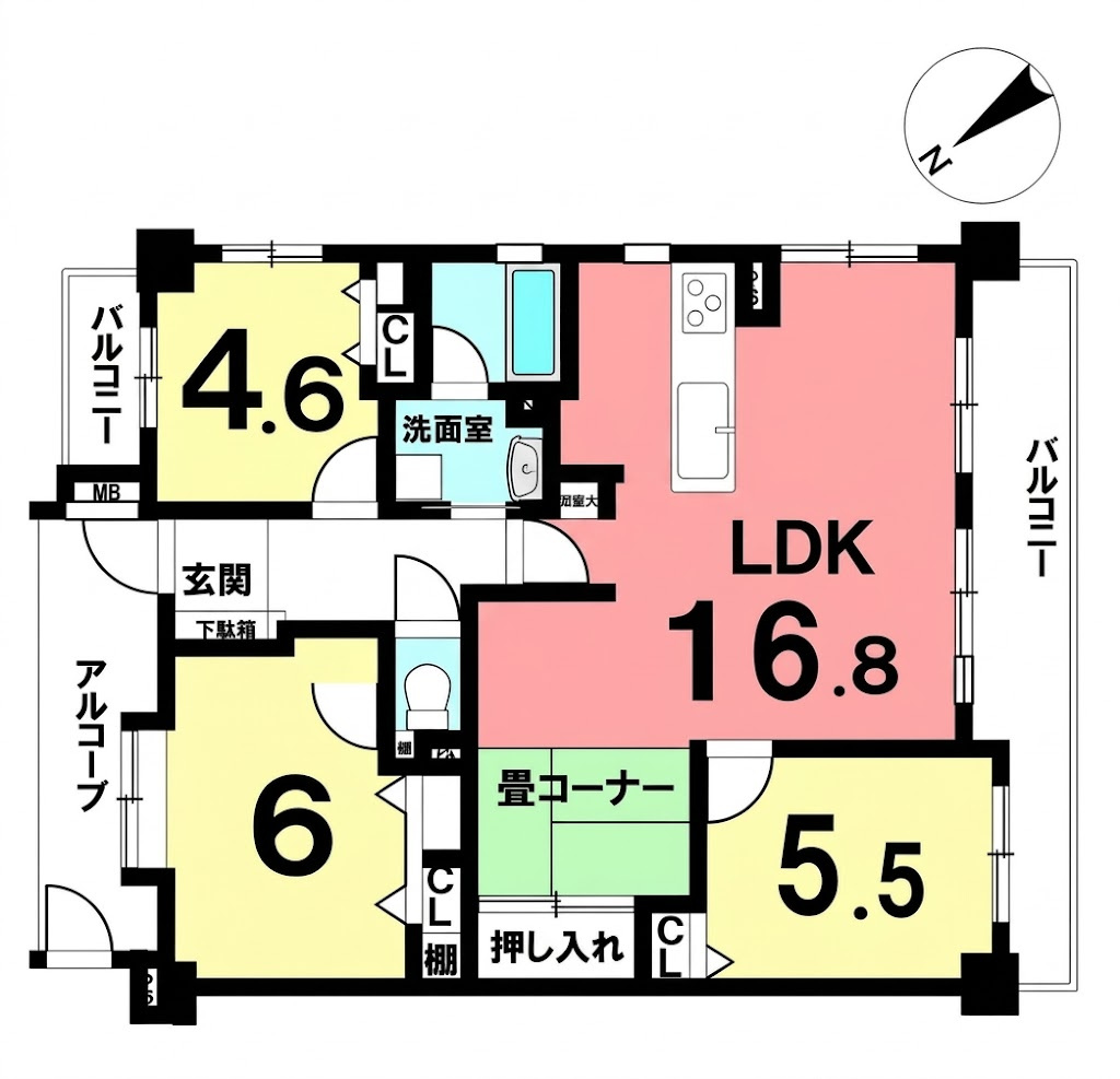 グローリアス安城小堤町の間取り