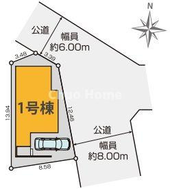 江戸川区東小岩1丁目新築分譲住宅の区画図|【区画図角地！