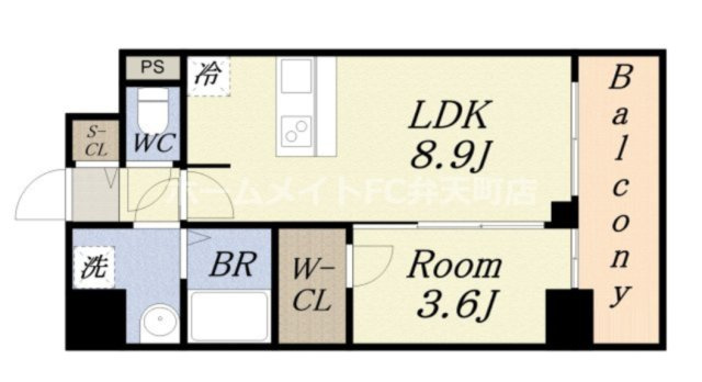 【間取り】 | S-RESIDENCE阿波座chiaro