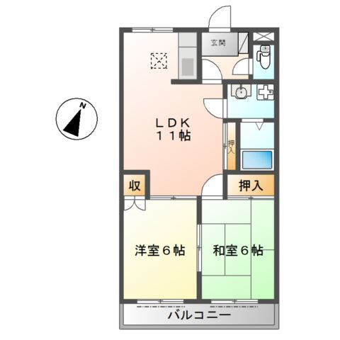 【間取り】 | カステルＢ