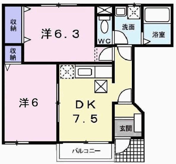 【間取り】 | サンヒルズ　Ｓ