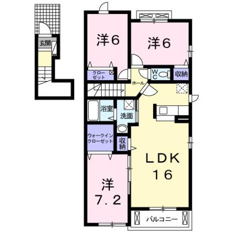 【間取り】 | カーサ・デ・北在家Ⅱ