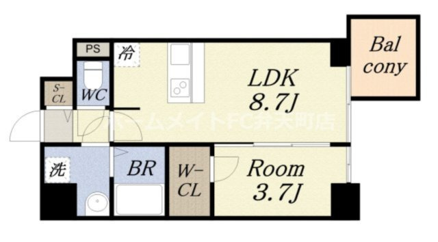【間取り】 | S-RESIDENCE阿波座chiaro