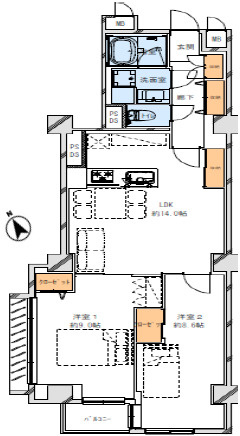 日商岩井目白台マンションの間取り