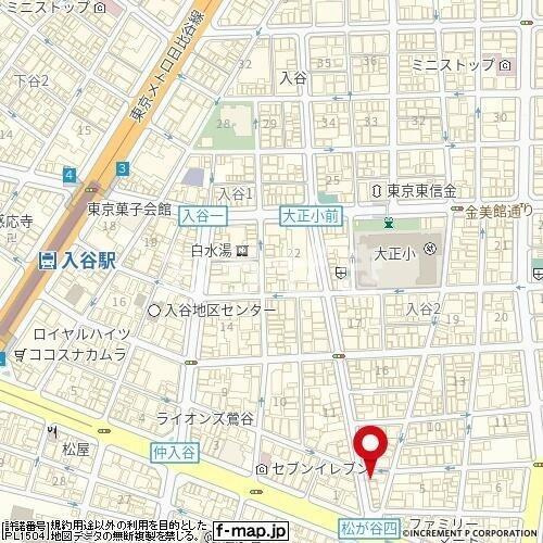 プレスタイル入谷Ⅱの地図