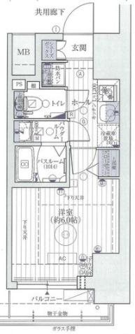 エステムコート心斎橋centralの間取り