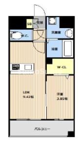 LIBTH薬院PREMIERの間取り