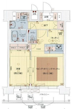 プレサンスOSAKA DEMECITYビーツの間取り