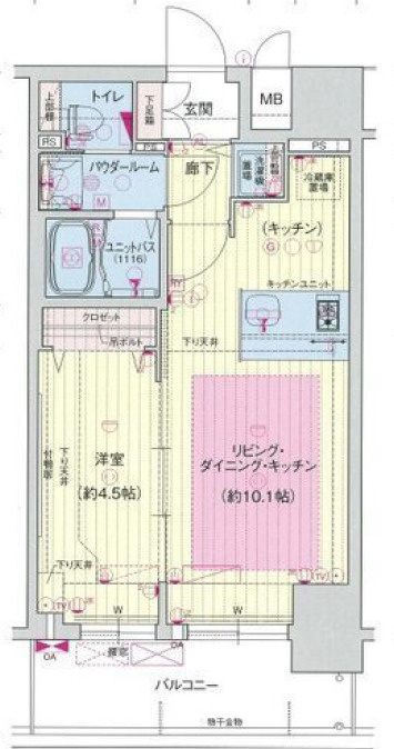 プレサンス立売堀アーバンスタイルの間取り