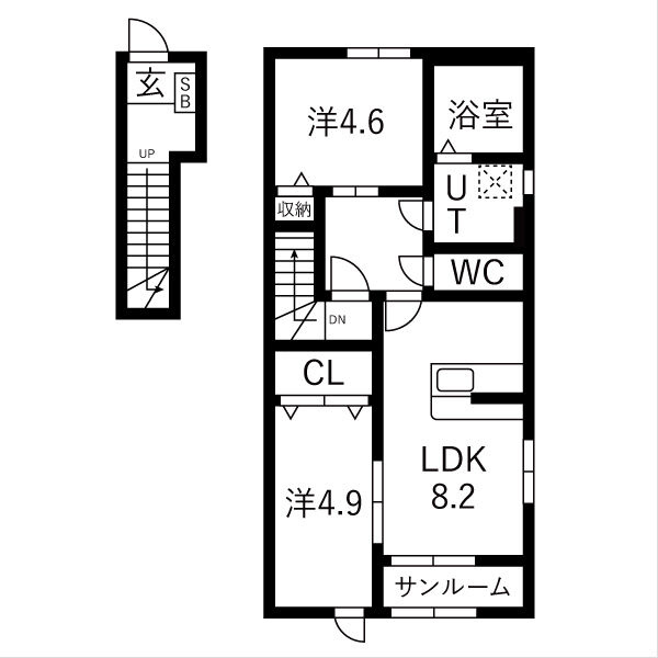 ヴィルヌーヴⅢの間取り