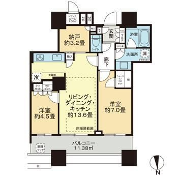 パークシティ大崎ザタワーの間取り