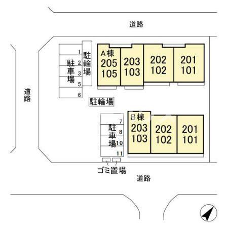 ヴァンフェリオ　Bの区画図