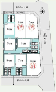 【区画図】 | 名古屋市中川区中島新町２丁目1401【仲介手数料無料】新築一戸建て　7号棟